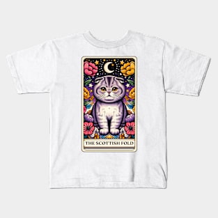 Scottish Fold Tarot Card Kids T-Shirt